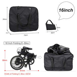 Sac de transport pliable unisexe en polyester pour vélos de 14 <span class=keywords><strong>à</strong></span> 22 pouces – Idéal pour le cyclisme sur route, les voyages et le rangement – Prix usine - Product Image 6