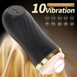 1,77 Pfund 10 Geschwindigkeit Vibrierende Penis Stimulation Masturbation Tasse Paar Geschenk Männlich Selbst vergnügen Tasche Muschi Sexspielzeug für Männer - Product Image 2