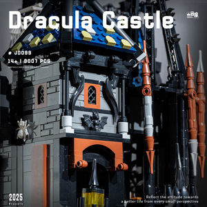 Bloques de Construcción de Castillo de Terror de Halloween con Vampiro Drácula en Ángulo Pequeño JD099, Más de 800 Piezas, Kit de Modelo de Plástico, Edades 10+ - Product Image 3