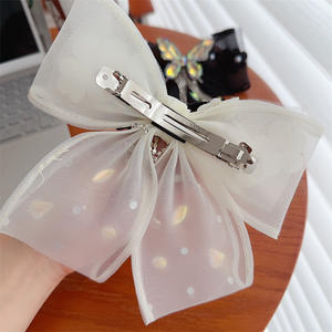 YANYE Strass Mesh Beach Style Süße Blumen Schmetterling Kristall bogen Französische Haars pange Modische Haarschmuck für Mädchen - Product Image 4