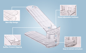 Organizador de Zapatos Ajustable, Transparente, Soporte para Zapatos, Ahorrador de Espacio, Estante Doble para Zapatos - Product Image 4