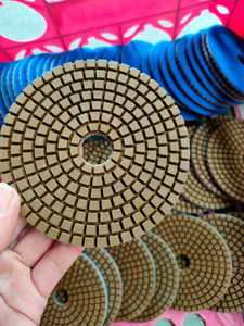 Disco Abrasivo Diamantato da 4 Pollici con Legame in Rame ad Alta Durezza, con Fissaggio a Strappo per la Levigatura di Pietra, Granito, Gemme e Calcestruzzo (OEM) - Product Image 6