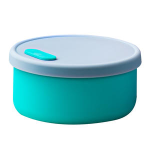 High Quality Custom Logo Printed 100% Food Grade Silicone Lunch bento Box Food Container