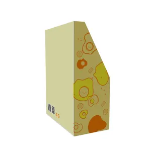 Fabricante personalizado de etiquetas privadas de papel Kraft marrón cajas de pastelería Take, Out contenedor de papel de comida rápida con ventana transparente/