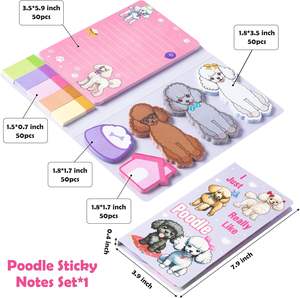 Blocs-notes autocollants en papier écologiques de forme animale, esthétiques, personnalisables, design de dessin animé mignon - Product Image 6