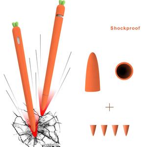 <span class=keywords><strong>Coque</strong></span> souple en silicone carotte pour <span class=keywords><strong>Apple</strong></span> <span class=keywords><strong>Pencil</strong></span> 1 <span class=keywords><strong>2</strong></span> Compatible pour iPad Tablet Touch Pen Stylet Housse de protection <span class=keywords><strong>Coque</strong></span> - Product Image 4
