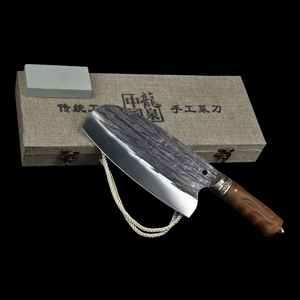 Eredità del patrimonio culturale immateriale cina Longquan in acciaio inox cucina coltello da cucina osso e carne taglio acciaio coltello - Product Image 5