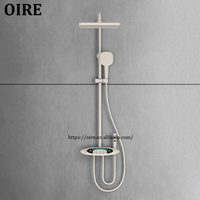 Oire UFO Design White Piano Key 4 Fonctions Ensemble de douche Salle de bain Système de mélangeur de douche à effet pluie chaude et froide de luxe