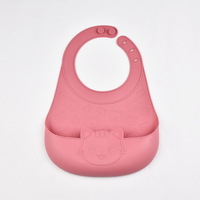 Nouveau fabricant de produits pour bébés Bavoir à riz en silicone personnalisé pour nourrissons Bavoirs alimentaires imperméables pour animaux et chats Patten pour bébés