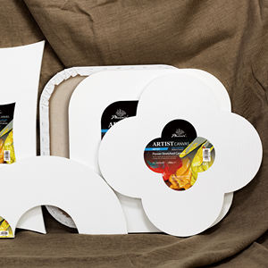 Phoenix sanatçı sınıf toptan asit ücretsiz üçlü boyama sanat boş yarım daire tuval gerilmiş - Product Image 5