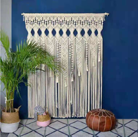 Rideaux en macramé en coton faits à la main DaiRui, rideaux bohèmes tissés pour la chambre à coucher//