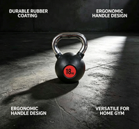 Ensemble de Kettlebells Noirs en Fer et Caoutchouc, Personnalisables avec Logo, Durables, Tendance et de Haute Qualité pour le Fitness (Vente en Gros)