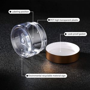 1oz 2oz 4oz 16oz Thick <b>PS</b> Luxury Cosmetic Packaging Empty Nail Dipping Powder Glitter Containers Frosted Cosmetic Jar Skin Care - Product Image 3