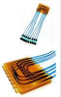 Kabel Patch Cord Fiber Optik Tanpa MTP MPO, Kabel Trunk Fiber Optik, SM OM3 OM4 8 12 24 hingga 144 Fiber Core
