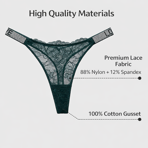 <span class=keywords><strong>Perizoma</strong></span> Sexy da Donna in Pizzo all'Ingrosso, <span class=keywords><strong>Slip</strong></span> a Vita Bassa Traspiranti con Logo Personalizzato e Design Ricamato - Product Image 3