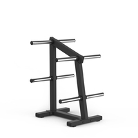 Support de rangement premium pour barres de musculation à charge par disques, structure ergonomique, équipement de stockage de barres pour salle de sport commerciale, directement de l'usine