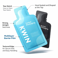 Sachet d'emballage gel énergétique personnalisé emballage alimentaire bouteille en forme de pochette en aluminium plat bouteille imprimée spéciale