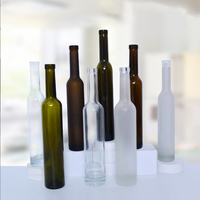 Clair/Ambre/Vert/Noir 375ml 500ml 750ml Bouteilles en verre Bordeaux/Bourgogne Long Cou Portable Vin de glace givré et Vodka