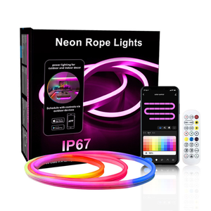 Kit de bande LED néon flexible RGBIC, haute luminosité, effet de défilement couleur, lumière ambiante étanche pour l'extérieur et l'intérieur - Product Image 2
