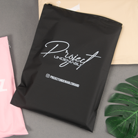 Bolsa de Plástico Negra Mate Personalizada con Cierre Ziplock, Ecológica, Biodegradable, con Cierre Ziplock Esmerilado