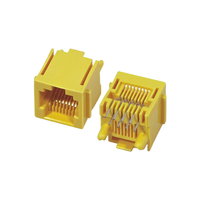 Conector Modular GLGNET 8P8C Rj11, Conector Ethernet Dorado con 6 Pines, Conector de Red RJ12 con Contactos de Cobre y Carcasa de ABS