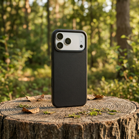 Étui de téléphone en cuir de cactus écologique pour iPhone 18 Pro Max, coque fine, protection antichoc, fabricant OEM personnalisé
