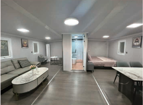 บ้านสำเร็จรูปพับได้แบบขยายได้ ขนาด 40 ฟุต 20 ฟุต หรูหรา เคลื่อนย้ายได้ วิลล่า 1 2 3 4 5 ห้องนอน ขายตรง - Product Image 4