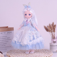 Poupée de mode en plastique souple de 30 cm qui se transforme en robe en tissu mignonne - Jouet modèle de princesse pour filles, cadeau parfait pour les enfants