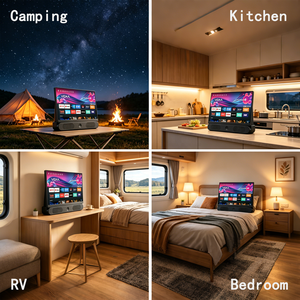 Téléviseur portable VIDAA 24 pouces LED avec batterie intégrée et haut-parleur, Full HD, intelligent, pour extérieur, idéal pour van/camping-car/cuisine/chambre, écran 24 pouces - Product Image 6