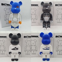 Figurine d'art Bearbrick 28 cm en résine, 400 %, pour salon, vente en gros