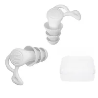 Bouchons d'oreilles réutilisables en silicone 3 couches anti-bruit Bouchons d'oreille de natation étanches pour dormir plongée surf doux confort protecteur d'oreille