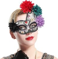 Masque de mascarade pour femmes, masque mexicain pour le Jour des Morts, masque pour les yeux, déguisement
