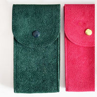 Pochette de Rangement Personnalisée en Daim pour Montres et Bijoux de Voyage, Couleurs Noir Vert Rouge Personnalisables, avec Logo Personnalisé, pour Montres Rlx