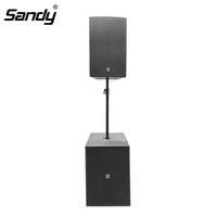 SANDY Haut-parleur large bande personnalisé de 15 pouces, caisson de basses de 18 pouces, gros basses, DJ professionnel, portable, puissance de sortie de 600 W, haut-parleurs passifs