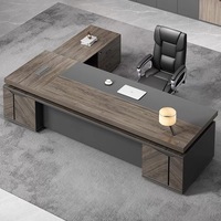 Meubles de bureau modernes, bureau de direction en forme de L de luxe en MDF mélaminé en bois, bureau de travail à domicile, table de bureau pour ordinateur