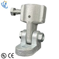 Connecteur d'ancrage sismique pour fixation structurelle en fonte ductile QT450 électrogalvanisée pour la protection incendie et le soutien sismique