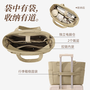 Beilian Tote Bag Large Capacity Nylon Water Resistant Shoulder Bag For Everyday Use Spring 2026 - Product Image 3