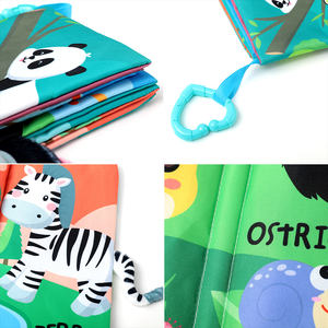 Giocattoli per libri per bambini OEM, libri ad alto contrasto Touch and Feel libri di stoffa stropicciati giocattoli morbidi regalo per bambini educativi precoci - Product Image 2