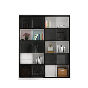 Scaffali di legno moderni su misura dello scaffale di libro di stoccaggio del <span class=keywords><strong>MDF</strong></span> della mobilia moderna della stanza di studio di cinque strati - Product Image 5