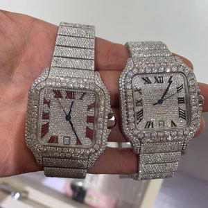 Reloj de pulsera de lujo VVS Moissanite Diamond Dial de Oriente Medio Joyería fina Hip Hop Busto Abajo Reloj automático para hombres - Product Image 1