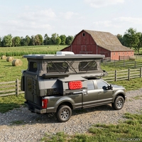Caravane pliante Teardrop 4x4 prête à l'emploi en aluminium et acier inoxydable, légère, pliable, capacité 4 personnes, induction