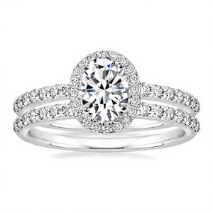 Oval Cut Moissanite Engagement Ring 925 Sterling <b>Silver</b> Pave Setting Women's Classic <b>Wedding</b> <b>Band</b> - Product Image 2