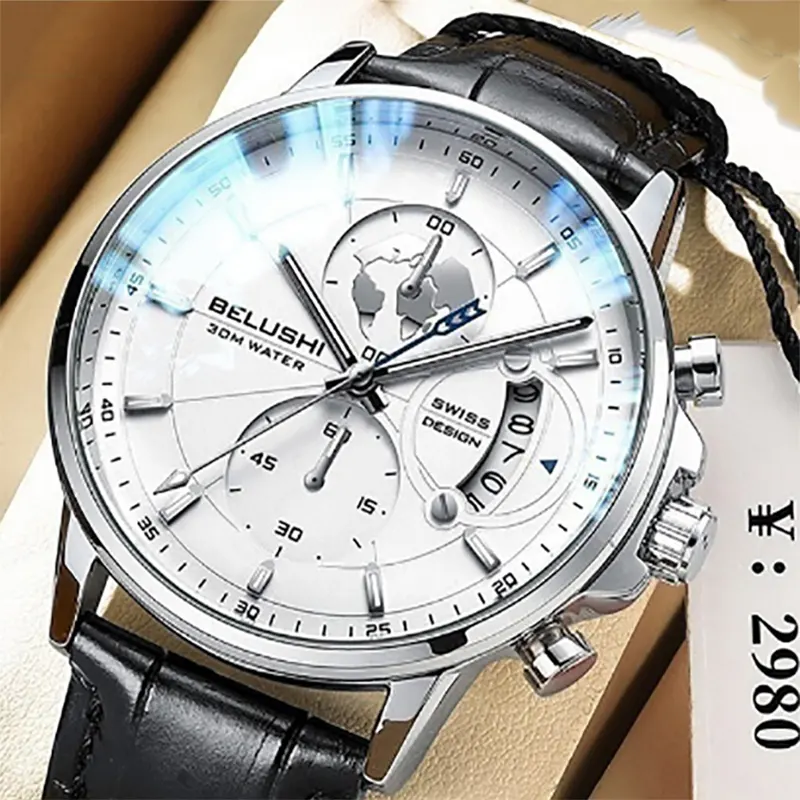 Fashion Business Classic Luxury Round Top Brand Luxury Calendar Chronograph Waterproof Luminous Hands Men Wrist Quartz Watches