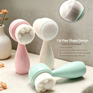 Brosse nettoyante visage en silicone double face écologique Patte de chat – Élimine l'excès de sébum, la saleté et le maquillage tenace - Product Image 4
