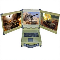 R-730WG3 Triple Screen Rugged Laptop 3x17.3 Inch Portable Industrial Notebook