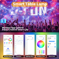 Vente chaude 4 en 1 lampe de table lampe de nuit réveil lever du soleil réveil lampe de chevet haut-parleur sans fil