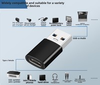 Adaptateur USB vers Type-C OTG, USB 3.2 vers USB-C 10G, alliage d'aluminium pour chargeur d'ordinateur portable Android, PC, adaptateur de transfert de données et de charge 3.2A