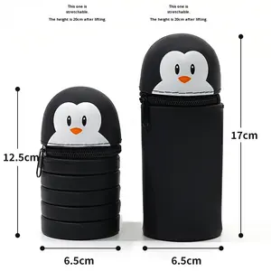 <span class=keywords><strong>Porte</strong></span>-stylo en silicone créatif et pratique, pliable et rétractable, avec calendrier intégré, impression numérique, pour sacs d'école, 18*6.5cm - Product Image 6