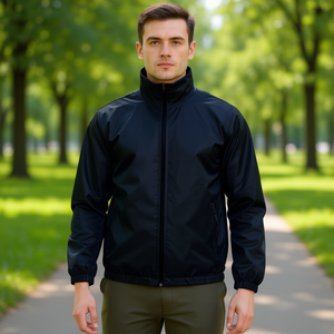 Veste coupe-vent pour homme Nestrue Sports, grande taille, imperméable, respirante, fermeture éclair, vêtements d'extérieur pour l'été, logo personnalisé, service OEM - Product Image 2