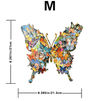 Nouveau puzzle 2D en bois en forme de papillon Art Déco, à assembler soi-même, en boîte, décoration intérieure interactive, cadeau d'anniversaire pour adulte, décoration murale